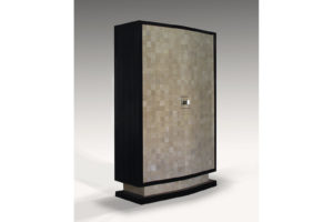 Armoire In Checkerboard Shagreen And Macassar Ebony