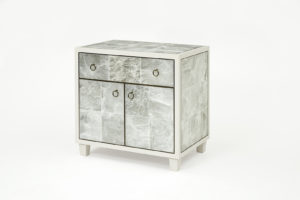 Bedside Table in Gypsum & White Lacquer