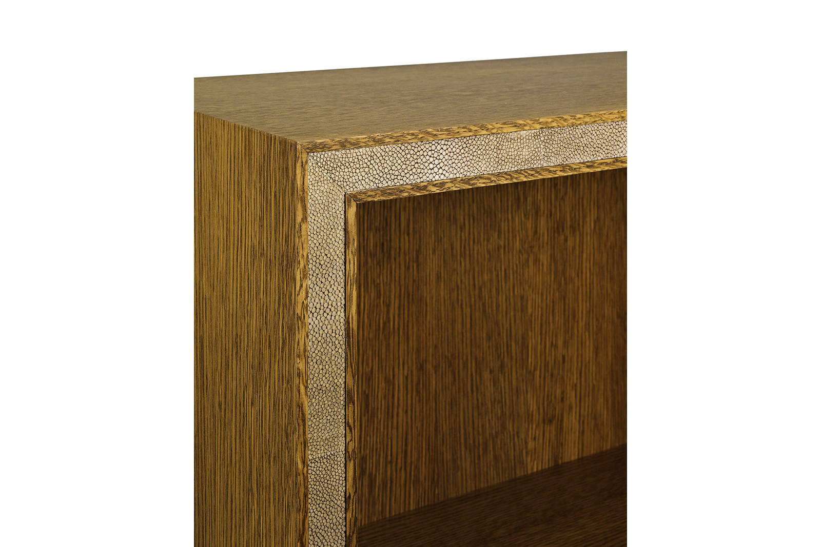 Bookcase In Oak With Shagreen Inlay