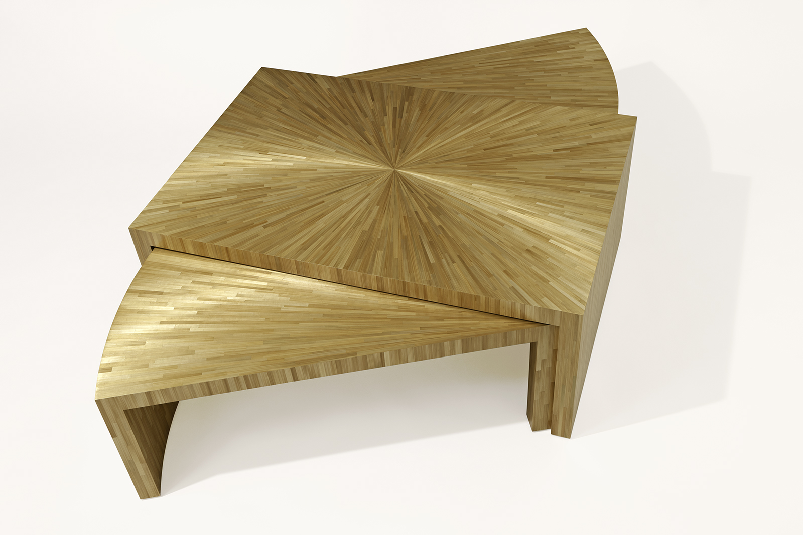 Coffee Table In Straw Marquetry
