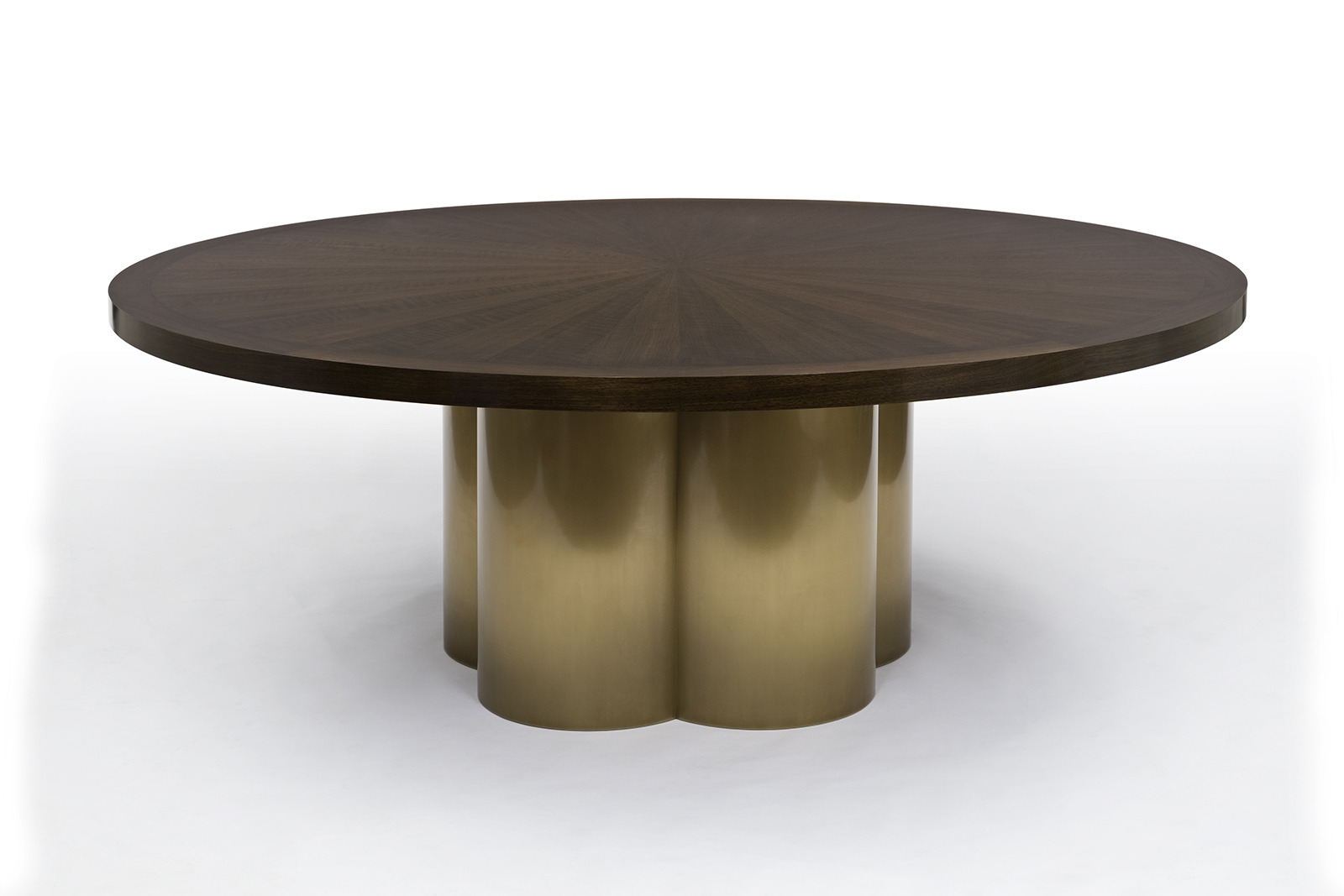 Dining Table In Walnut & Bronze