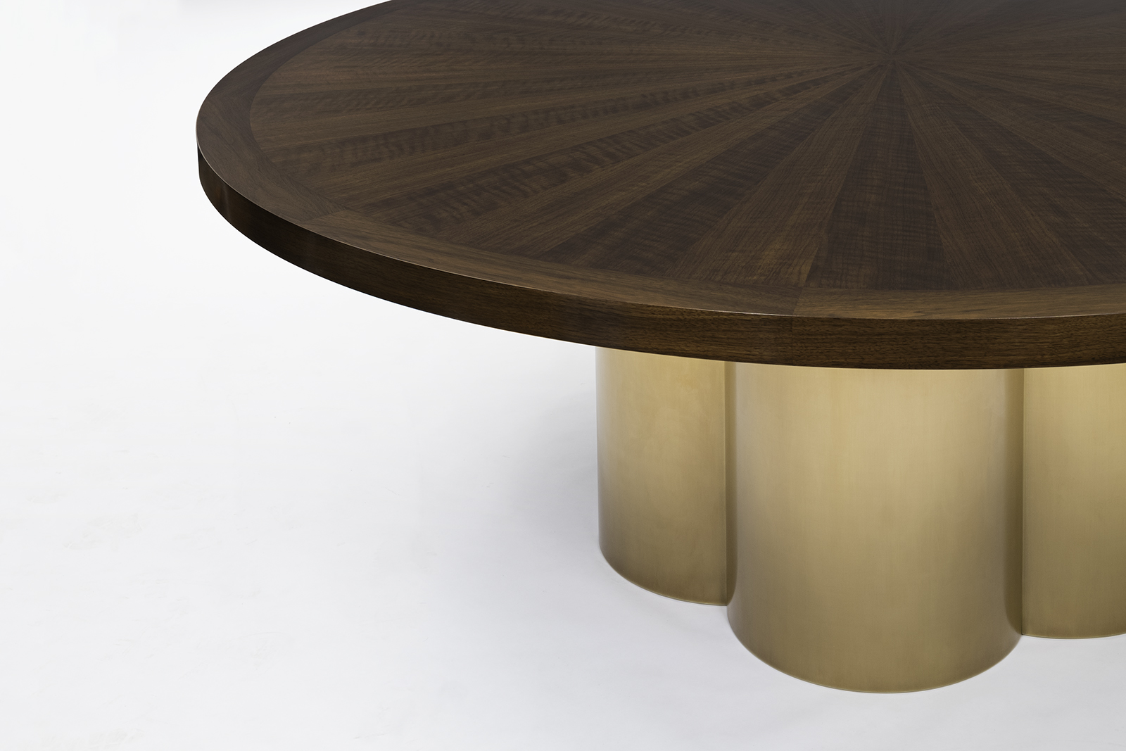Dining Table In Walnut & Bronze