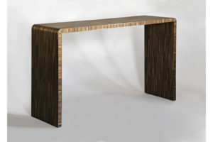 J.m. Frank Inspired Console In Straw Marquetry