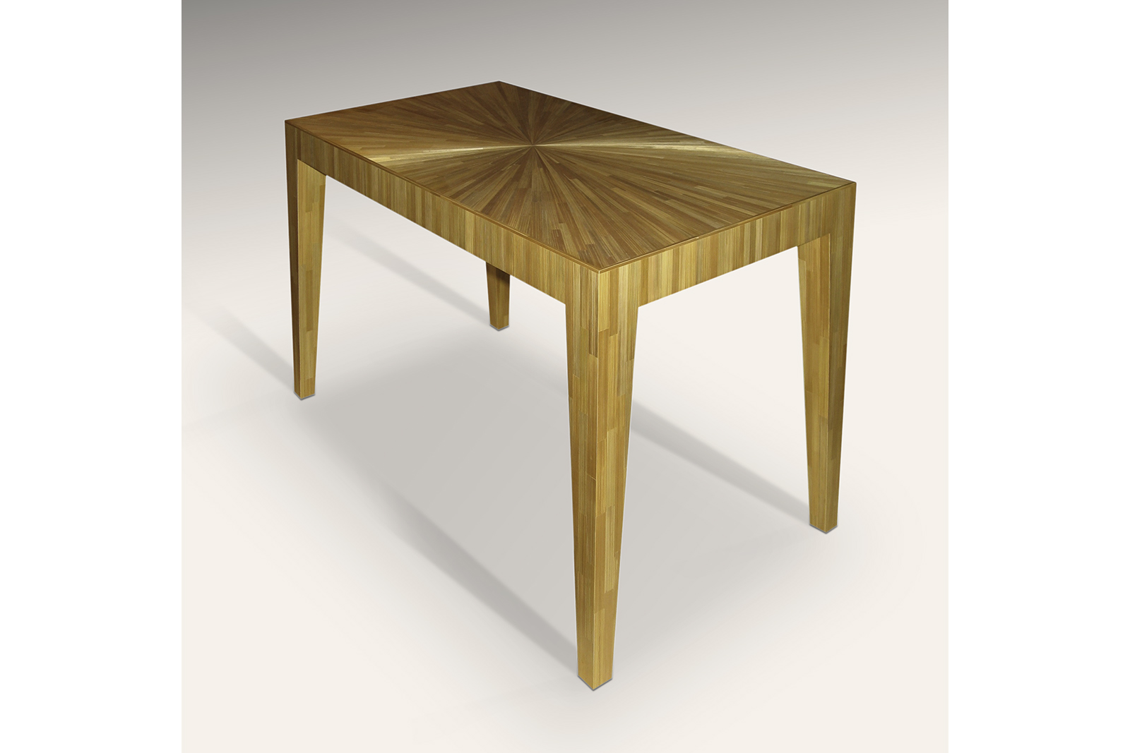 J.m. Frank Inspired Rectangular Table In Straw Marquetry