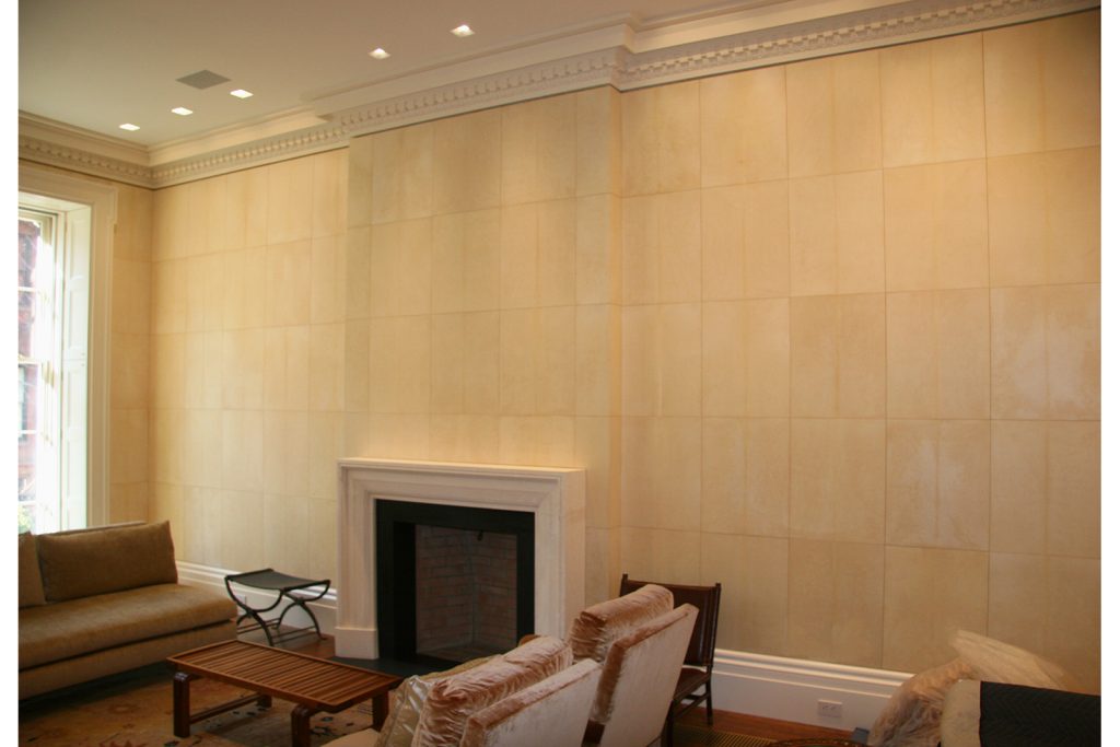Living Room with Sheep Skin Parchment