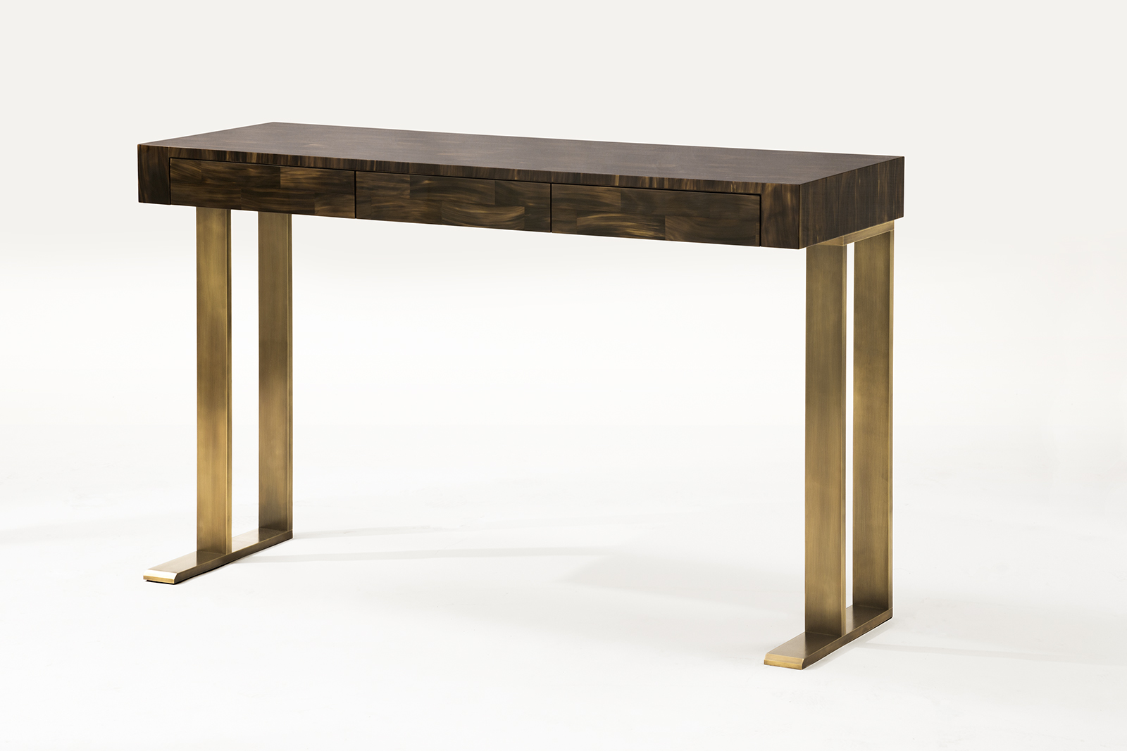 Writing Desk in Horn & Patinated Bronze